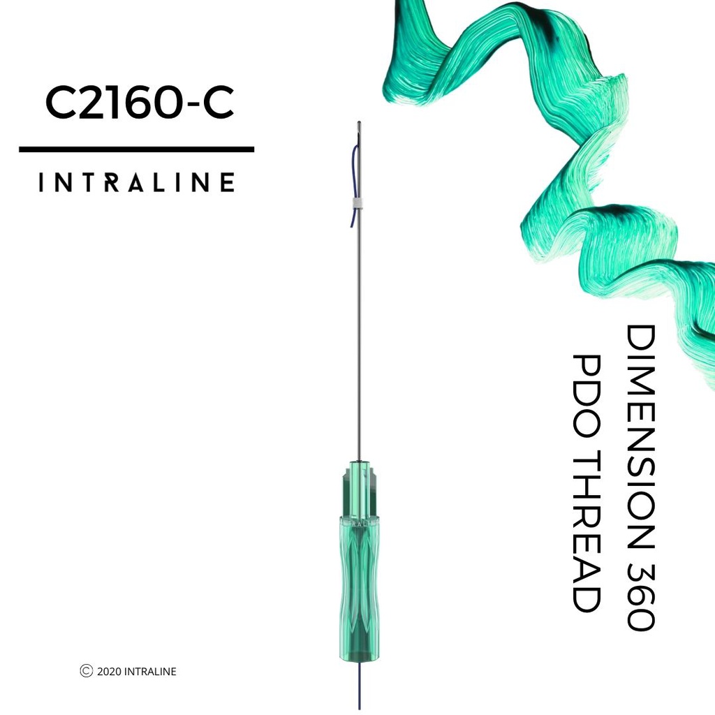 Intraline PDO Thread C2160-C - Dimension 360 W Cannula 21G 60/90mm 2-0 (20 pack)