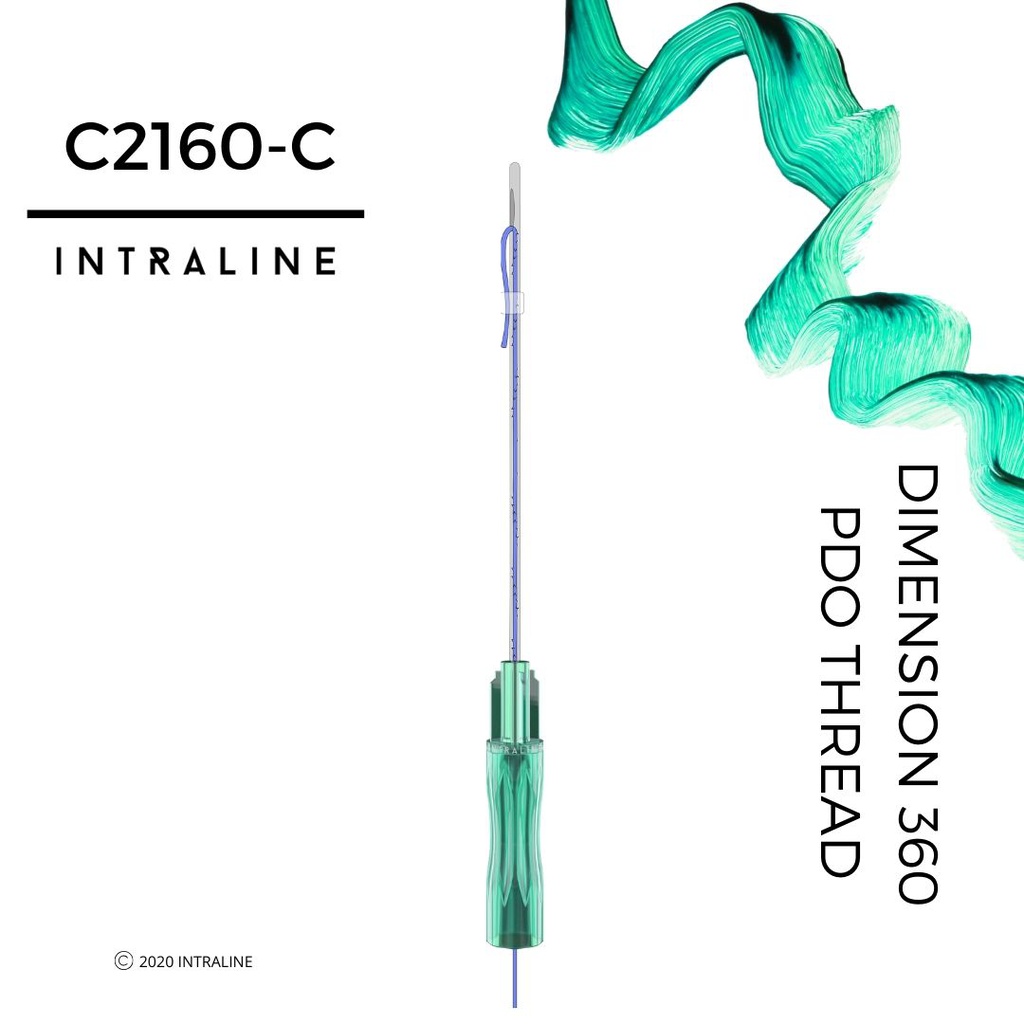 Intraline PDO Thread C2160-C - Dimension 360 W Cannula 21G 60/90mm 2-0 (20 pack)