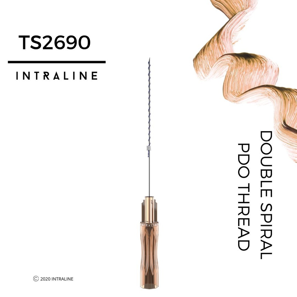 Intraline PDO Thread TS2690 - Double Spiral 26G 90/150mm 2X7-0 (20 pack)