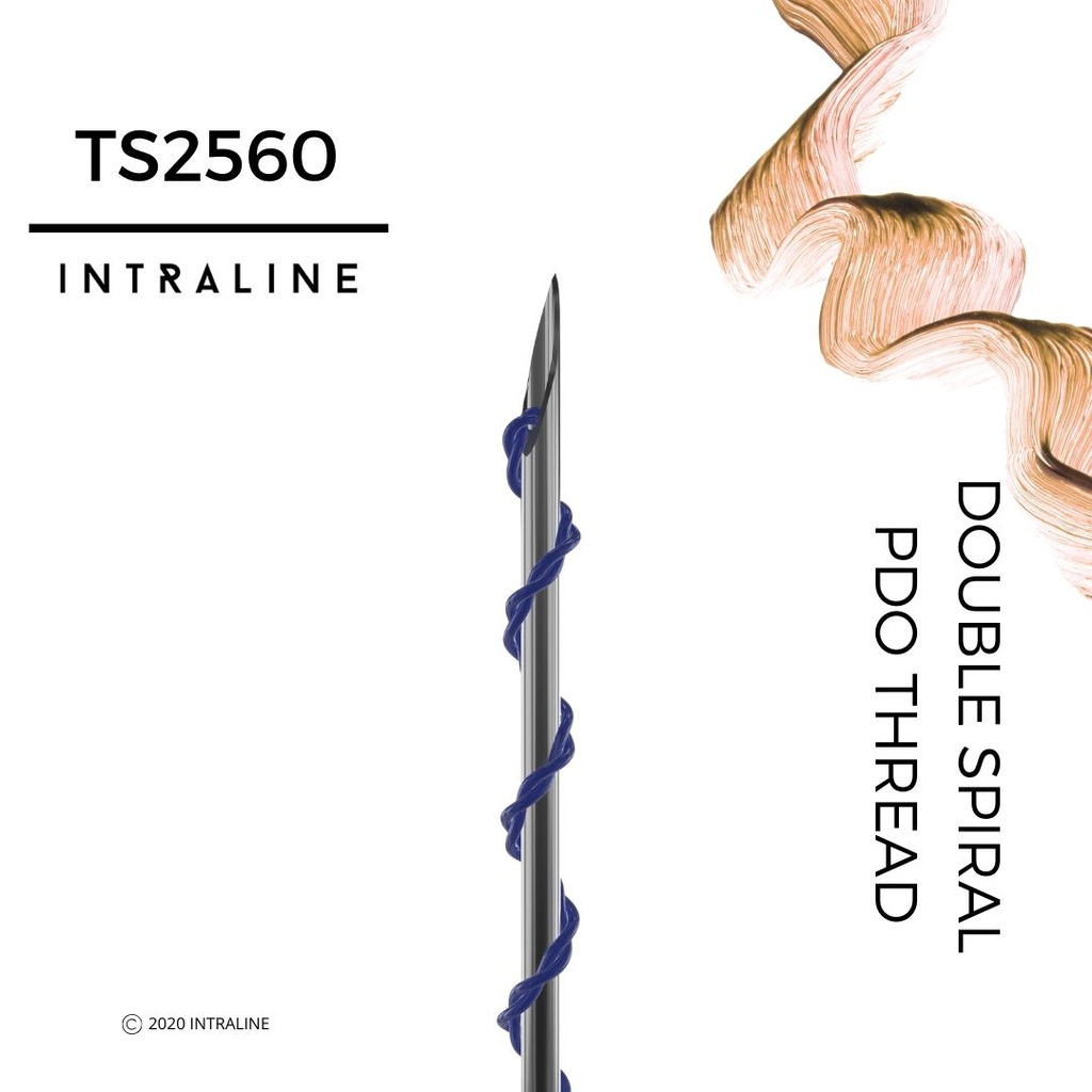 Intraline PDO Thread TS2560 - Double Spiral 25G 60/90mm 2X6-0 (20 pack)